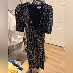 Calvin Klein Black and Silver Sequin Dress